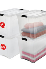 IRIS New Top Box - 60 liter - set van 4 - Transparant