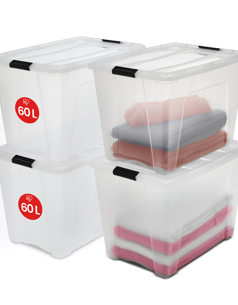 IRIS New Top Box - 60 liter - set van 4 - Transparant