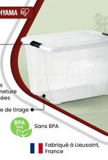 IRIS New Top Box - 60 liter - set van 4 - Transparant