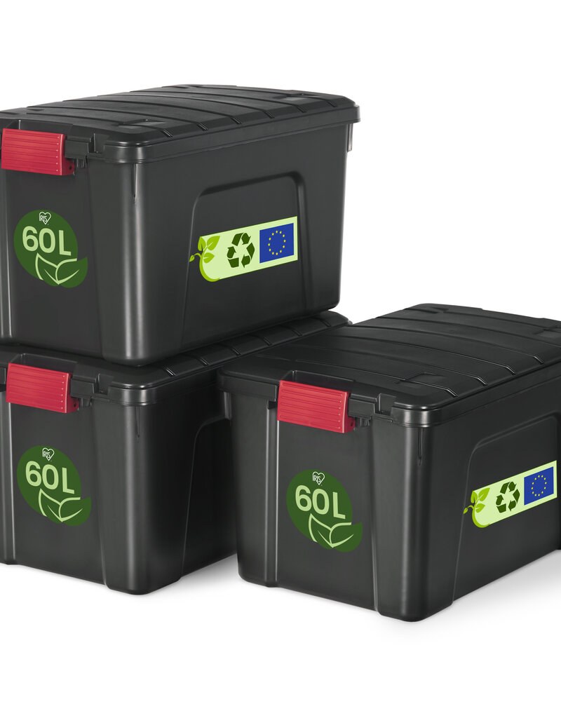 IRIS Store It All Box - 60 liter - set van 3 - SIA-60 - Black
