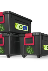 IRIS Store It All Box - 75 liters - set of 3 - SIA-75 - Black
