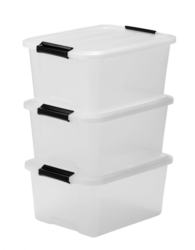 IRIS Top Box - 15 liter - set van 3 - TB-15 - Transparant