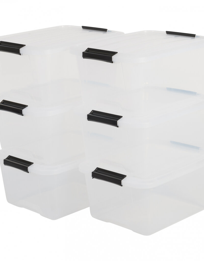 IRIS Top Box - 15 liters - set of 6 - TB-15 - Transparent