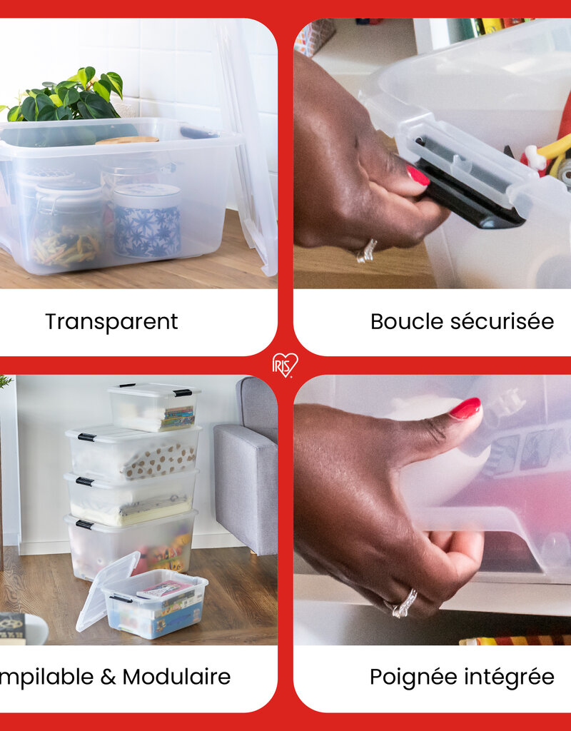 IRIS Top Box - 15 liter - set van 6 - TB-15 - Transparant