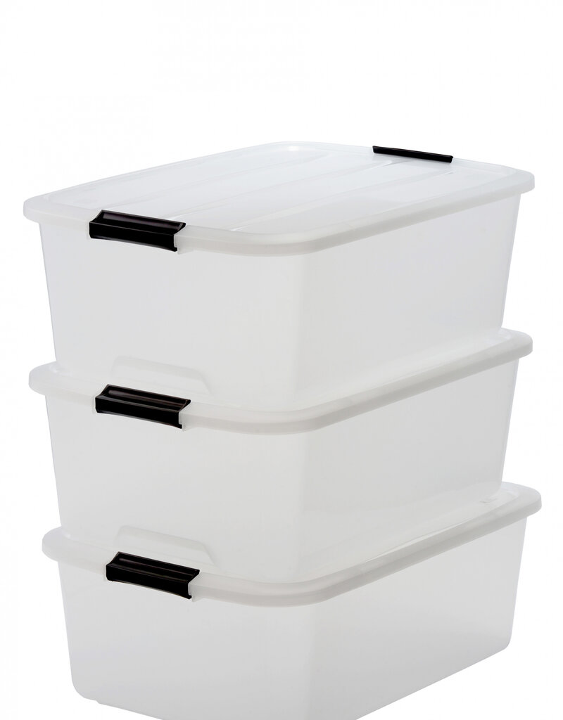 IRIS Top Box - 30 liter - set van 3 - TB-30 - Transparant