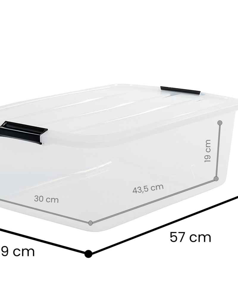 IRIS Top Box - 30 liter - set van 3 - TB-30 - Transparant