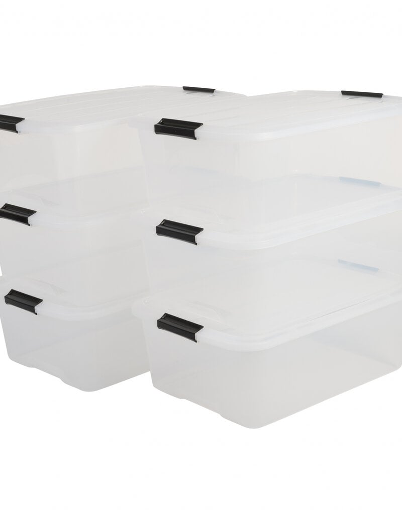 IRIS Top Box - 30 liter - set van 6 - TB-30 - Transparant