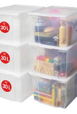 IRIS Useful Storage Box - 30 liters - set of 6 - USB-M - Transparent