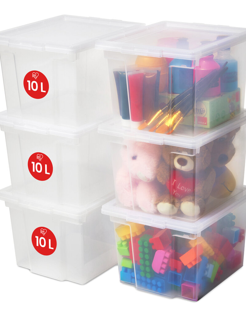 IRIS Useful Storage Box - 10 liters - set of 6 - USB-S - Transparent