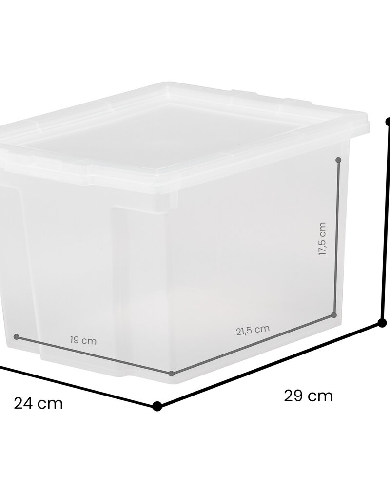 IRIS Useful Storage Box - 10 liters - set of 6 - USB-S - Transparent