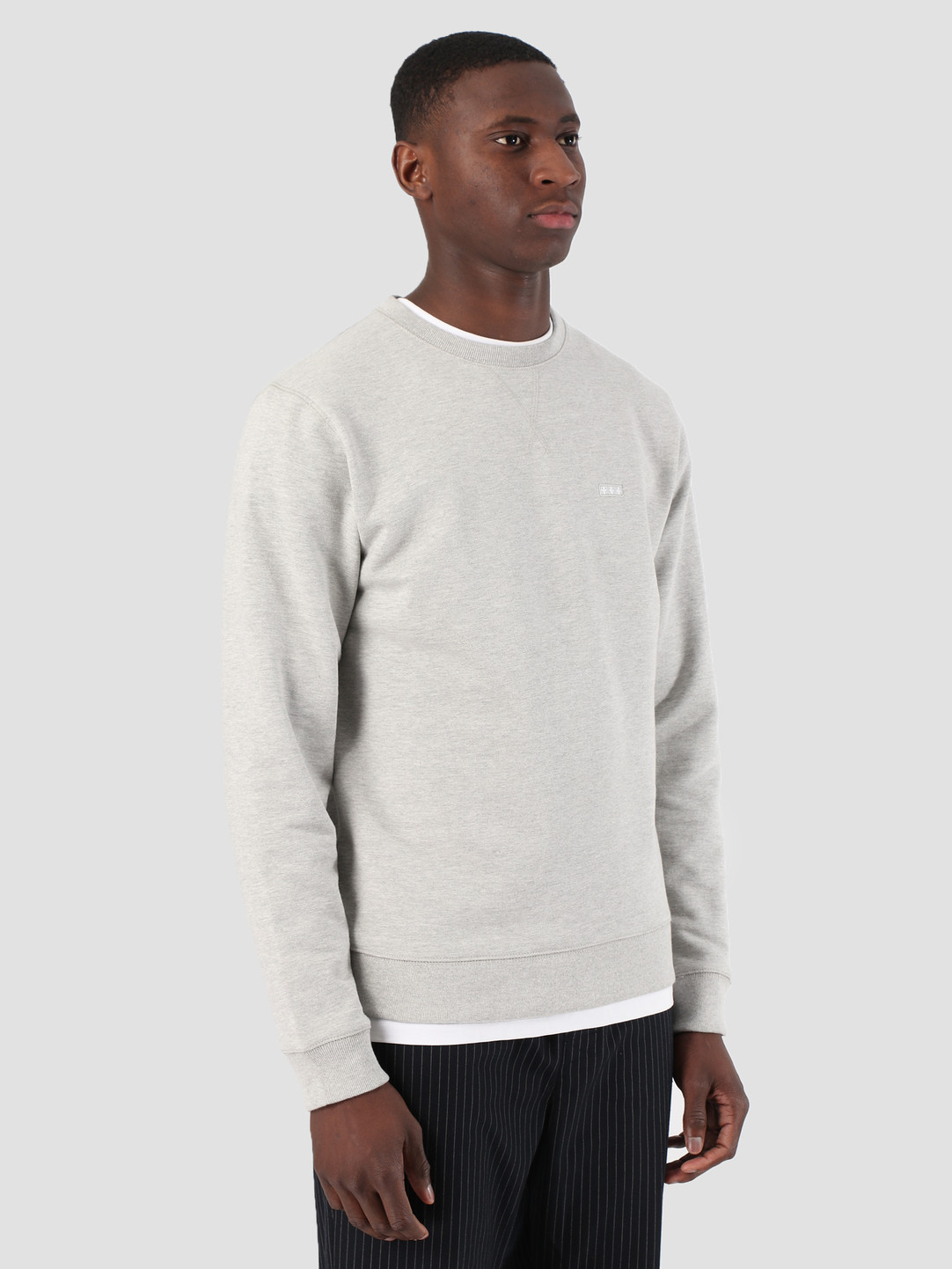 Quality Blanks QB94 Classic Crewneck Grey Heather | FRESHCOTTON