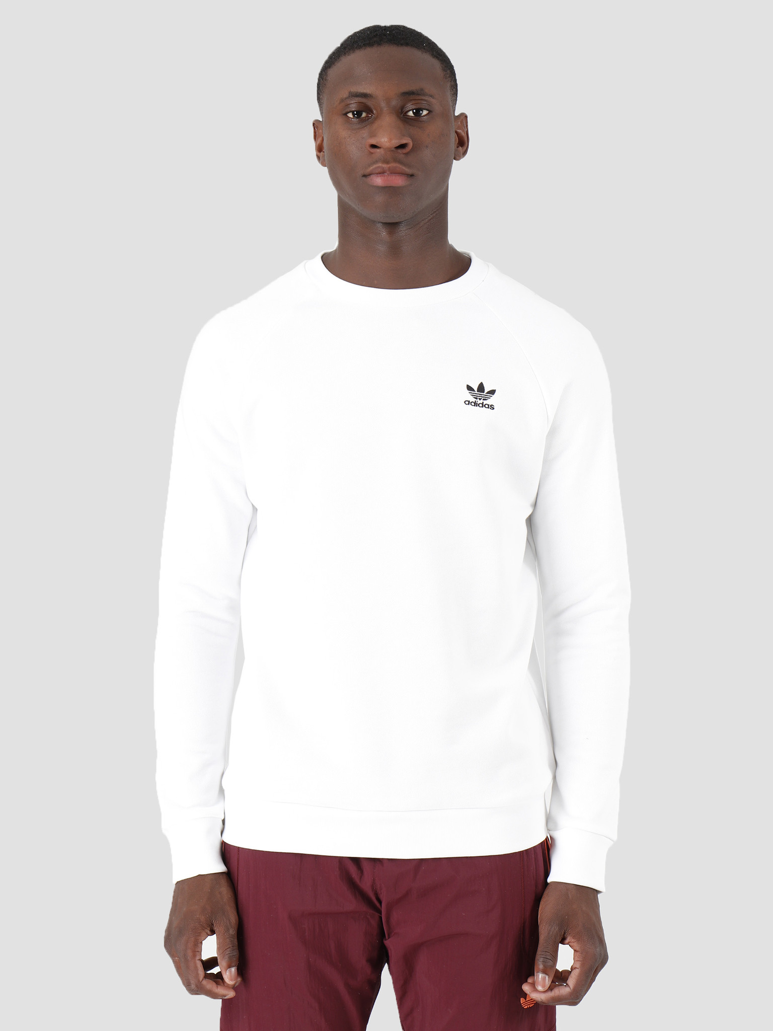 adidas Essential Crew White DV1599 | FRESHCOTTON