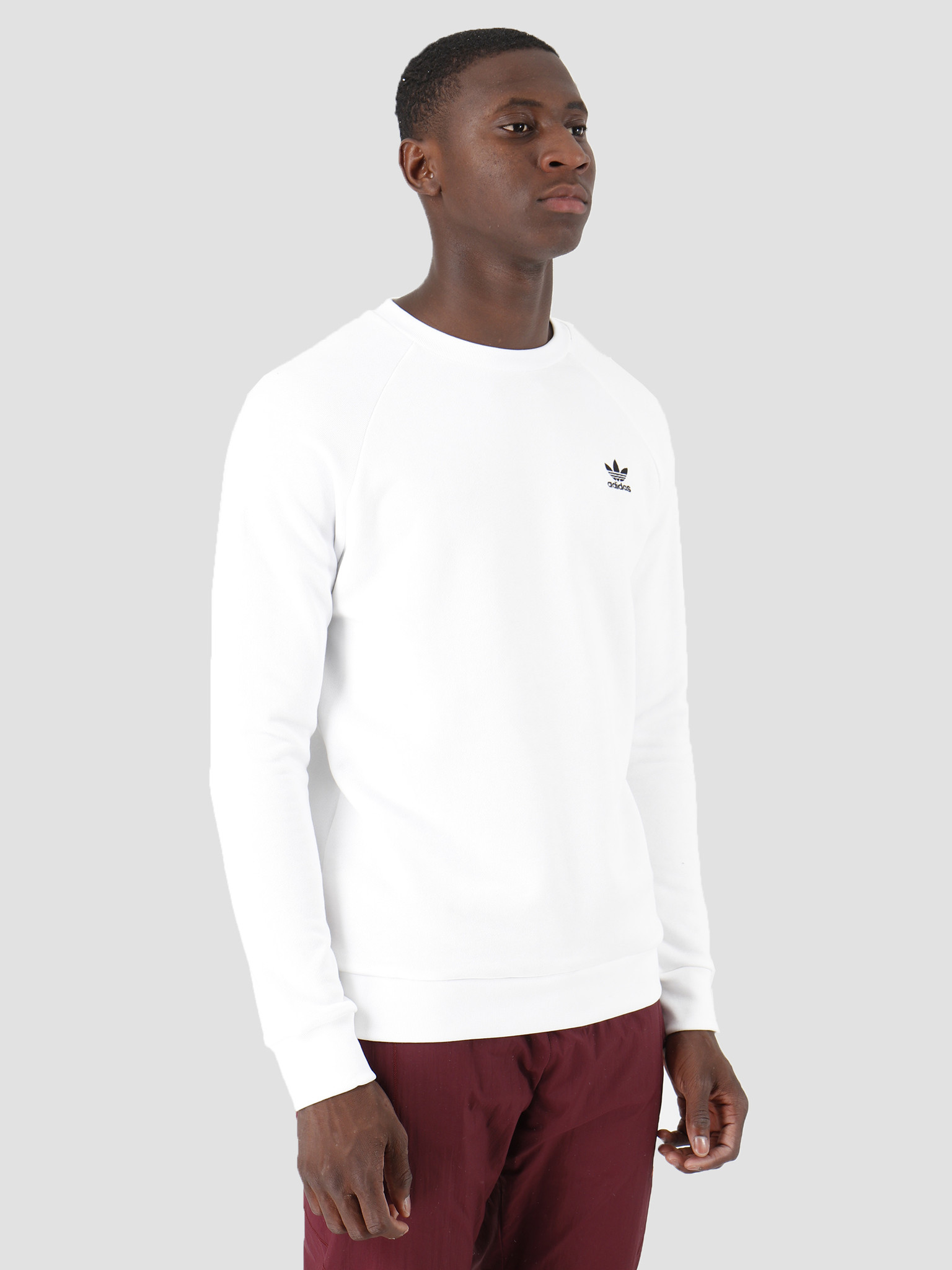 adidas Essential Crew White DV1599 | FRESHCOTTON