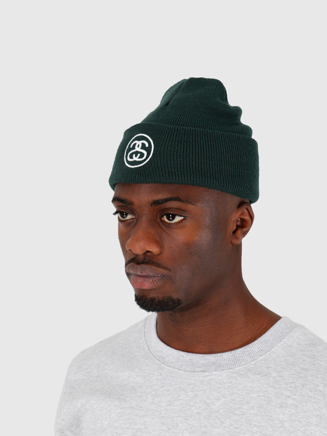 green stussy beanie