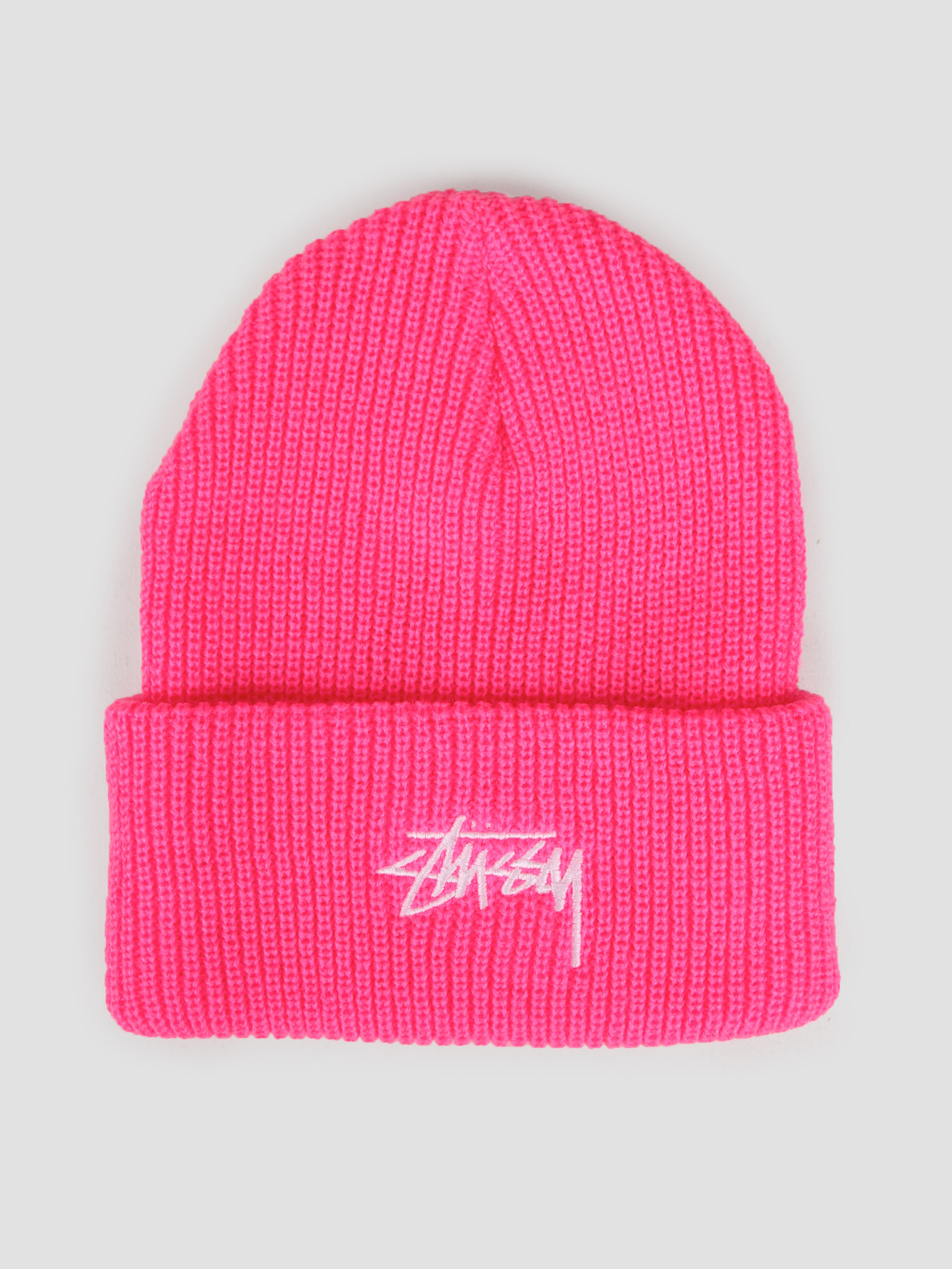 stussy orange beanie