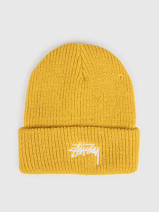 yellow stussy beanie