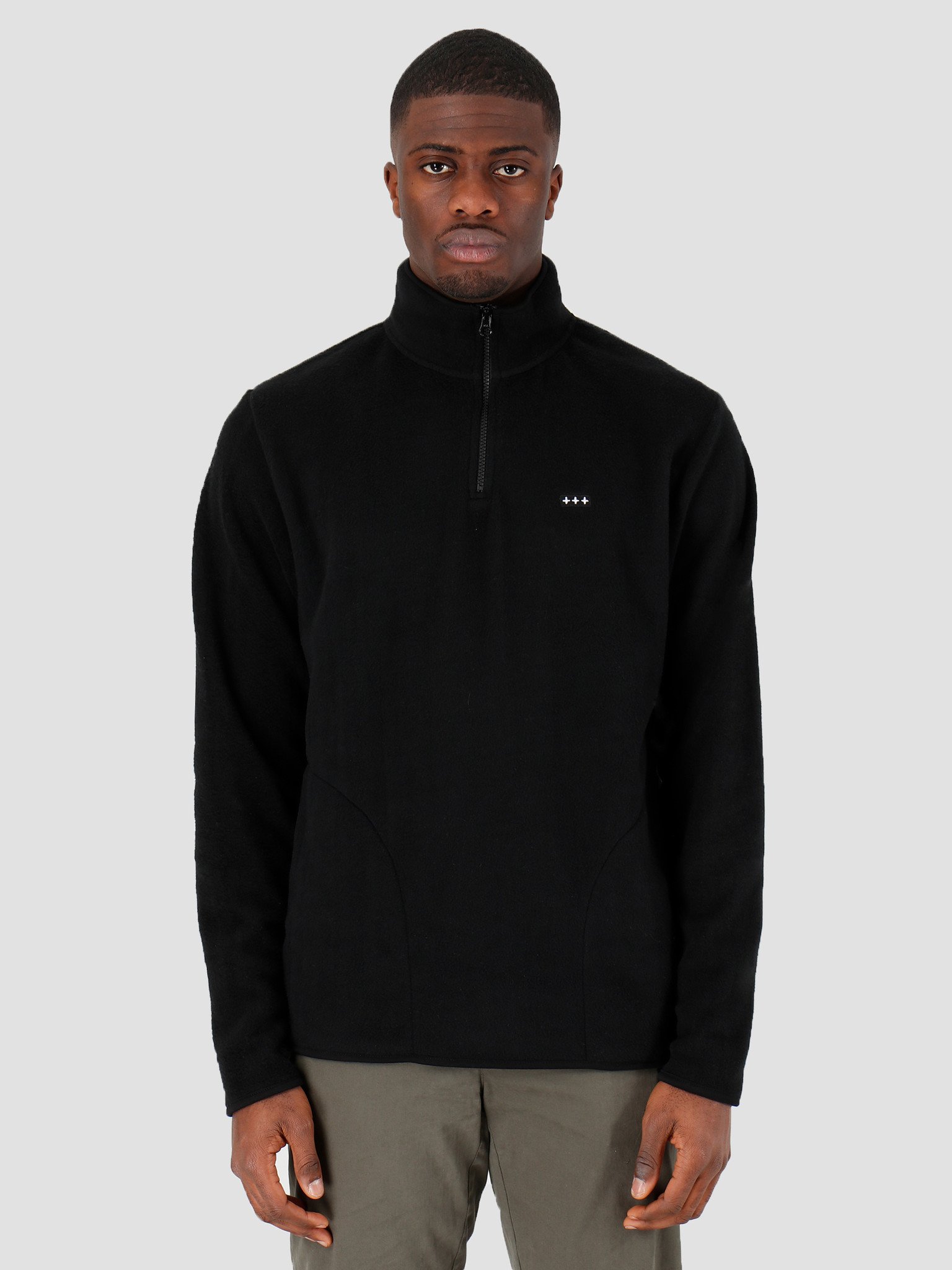 black half zip fleece