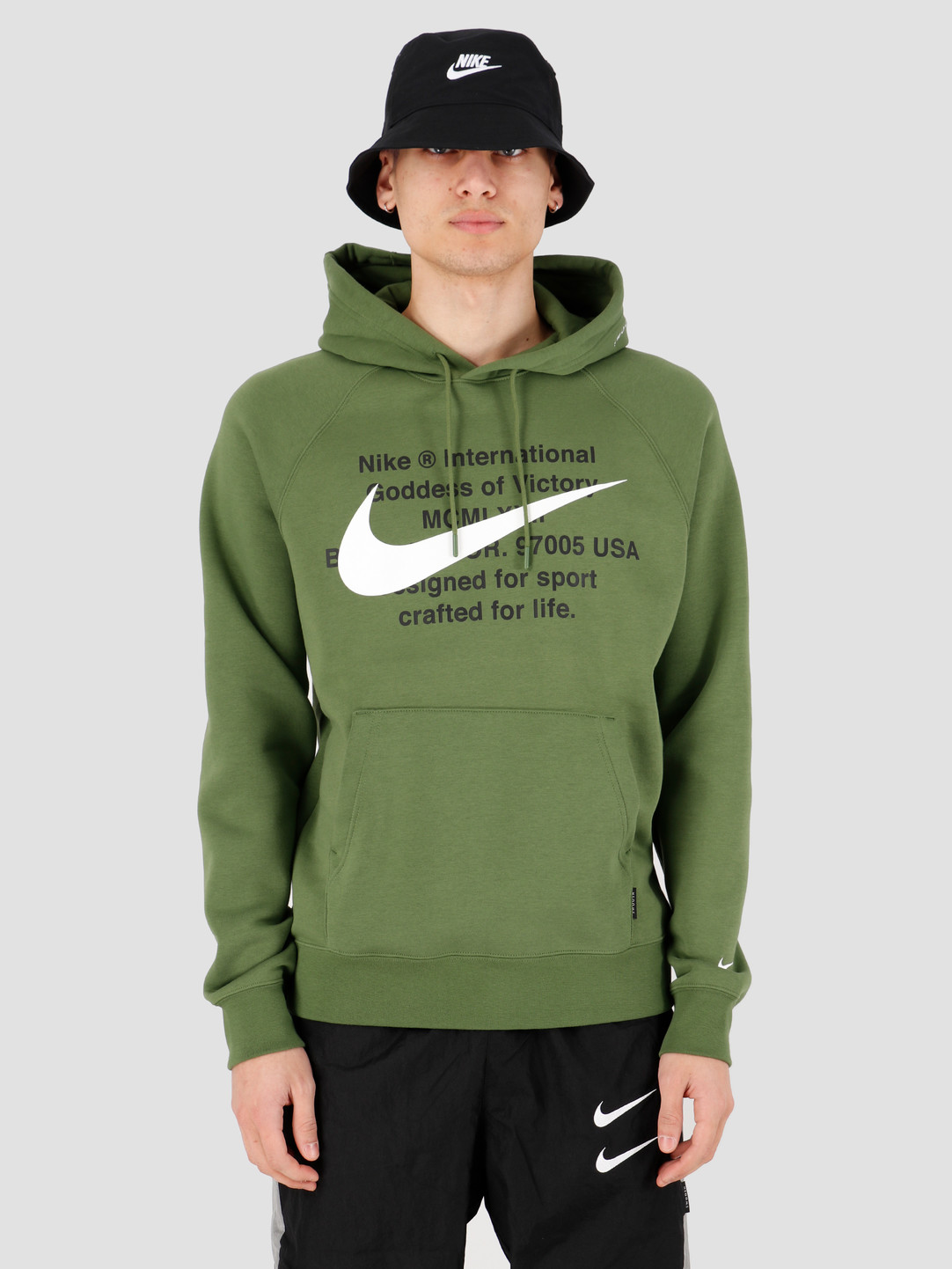 nike green swoosh hoodie