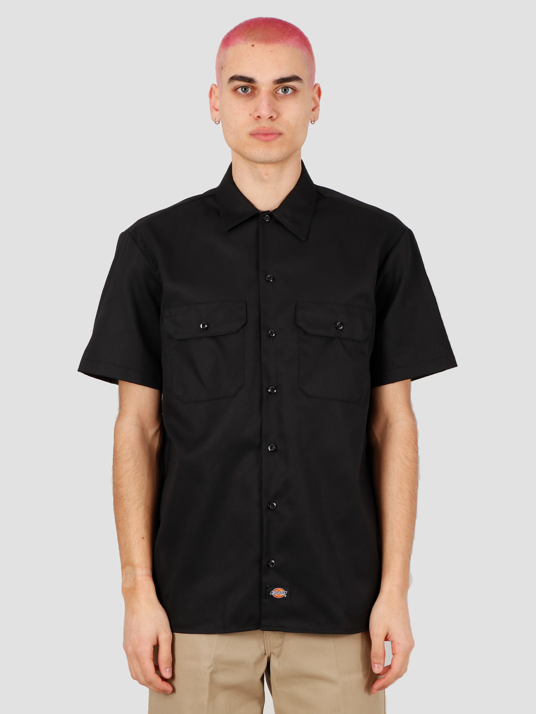 Dickies Short Sleeve Work Shirt Black DK001574BLK1 | FRESHCOTTON