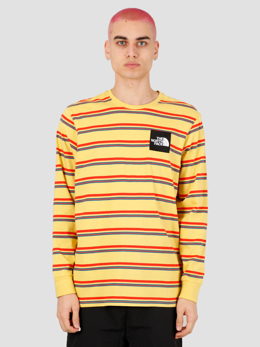 the north face long sleeve patch tee