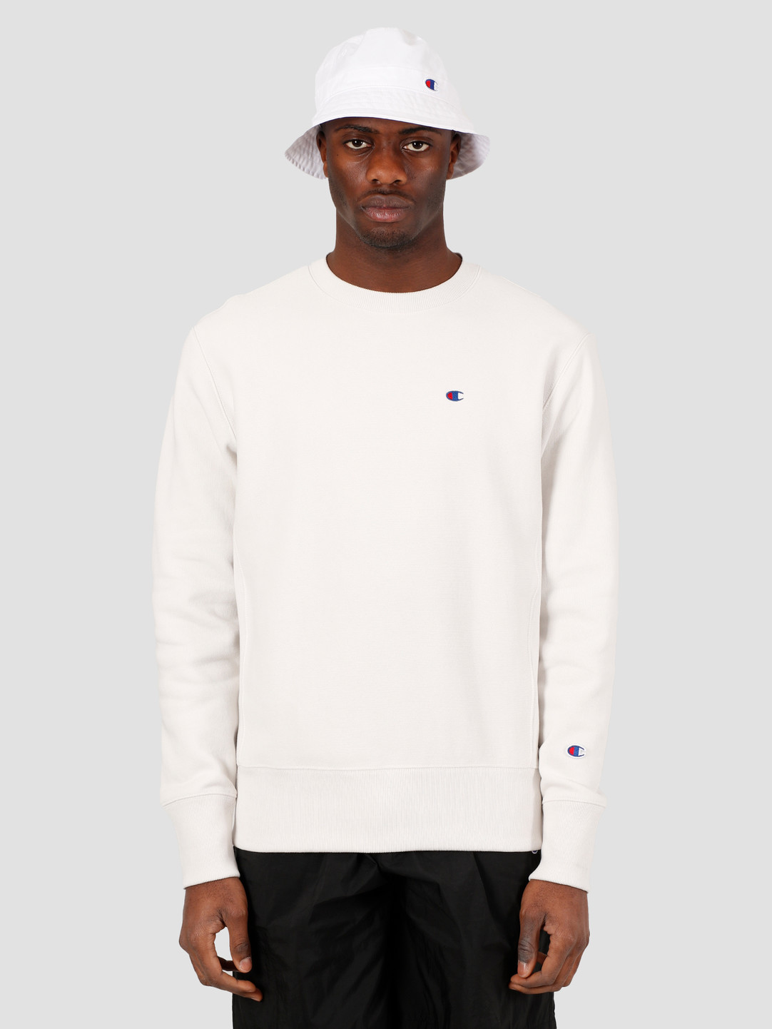 champion grey crewneck