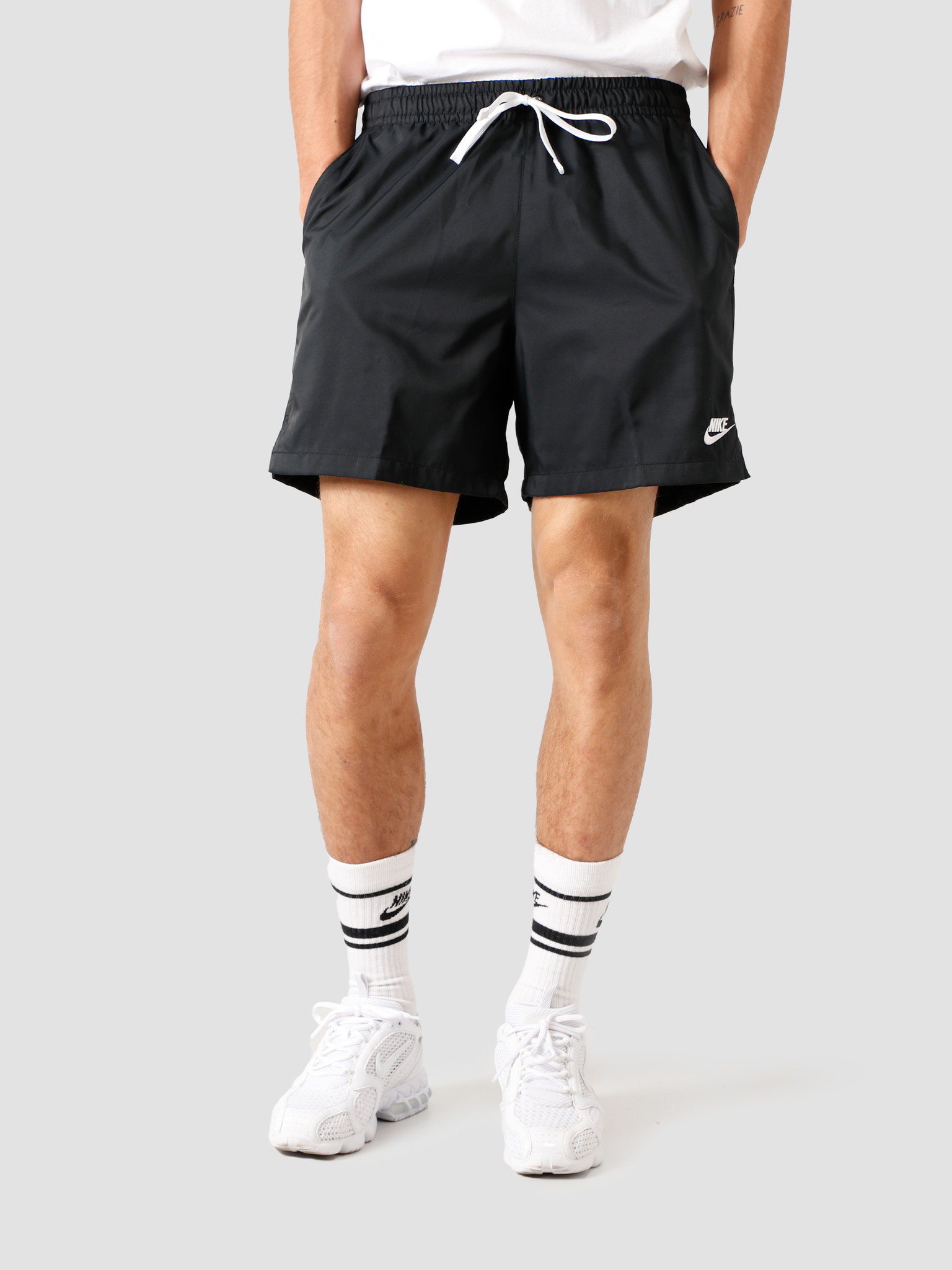Nike Nsw Ce Short Woven Flow Black White AR2382-010 | FRESHCOTTON