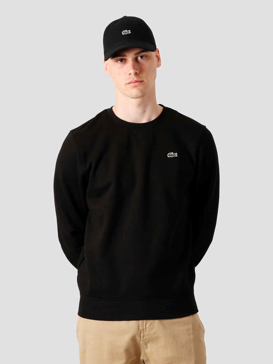 black lacoste sweatshirt
