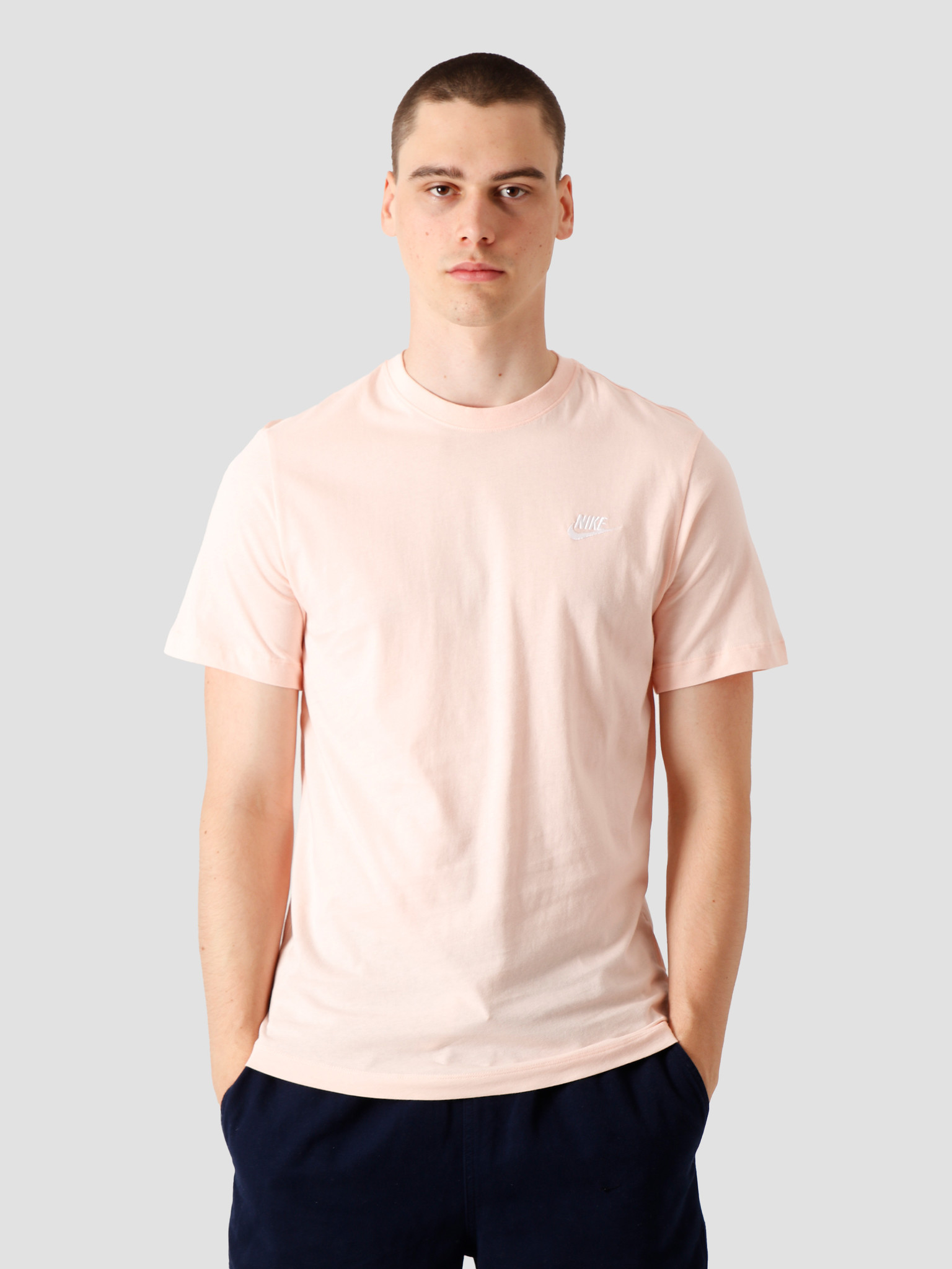 washed coral nike shirt