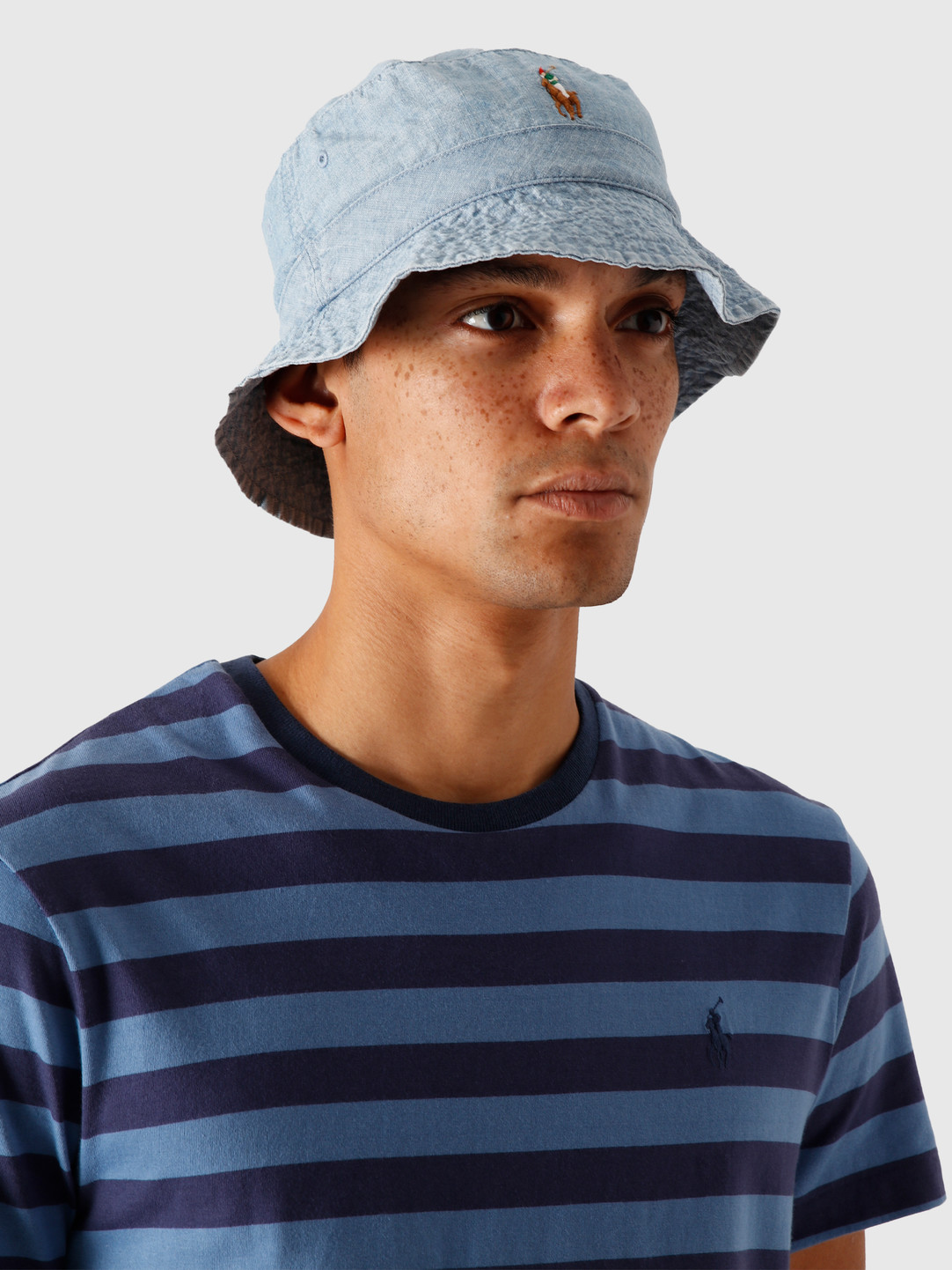 blue polo bucket hat