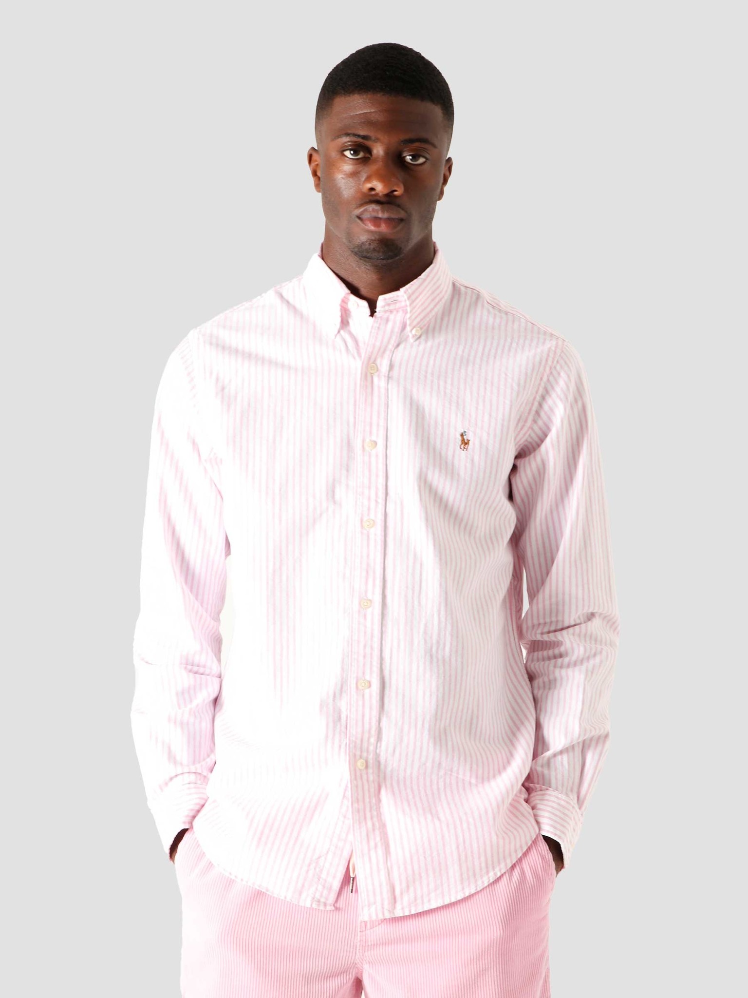 Pink and white ralph lauren polo Clearance