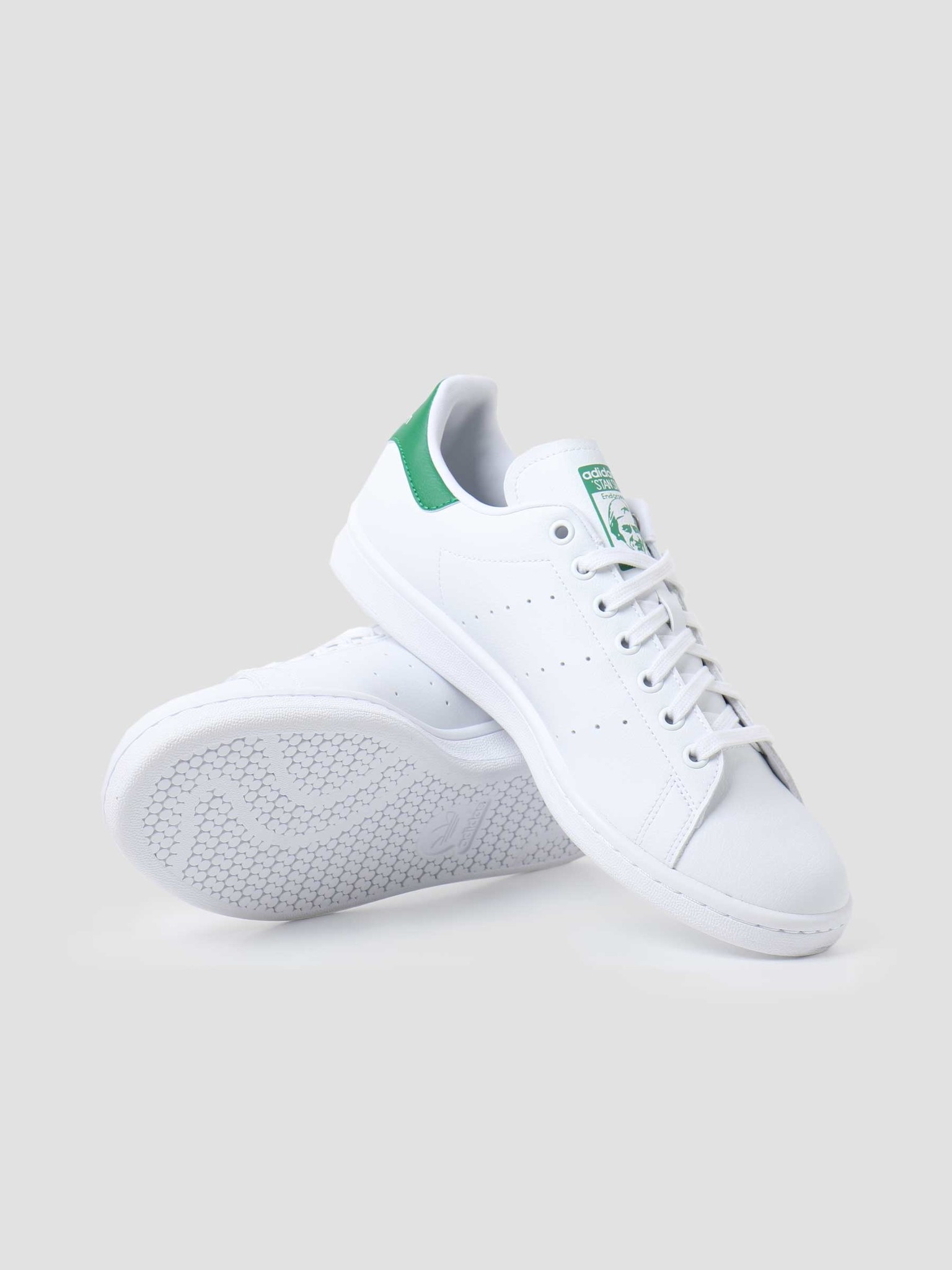 stan smith green and white