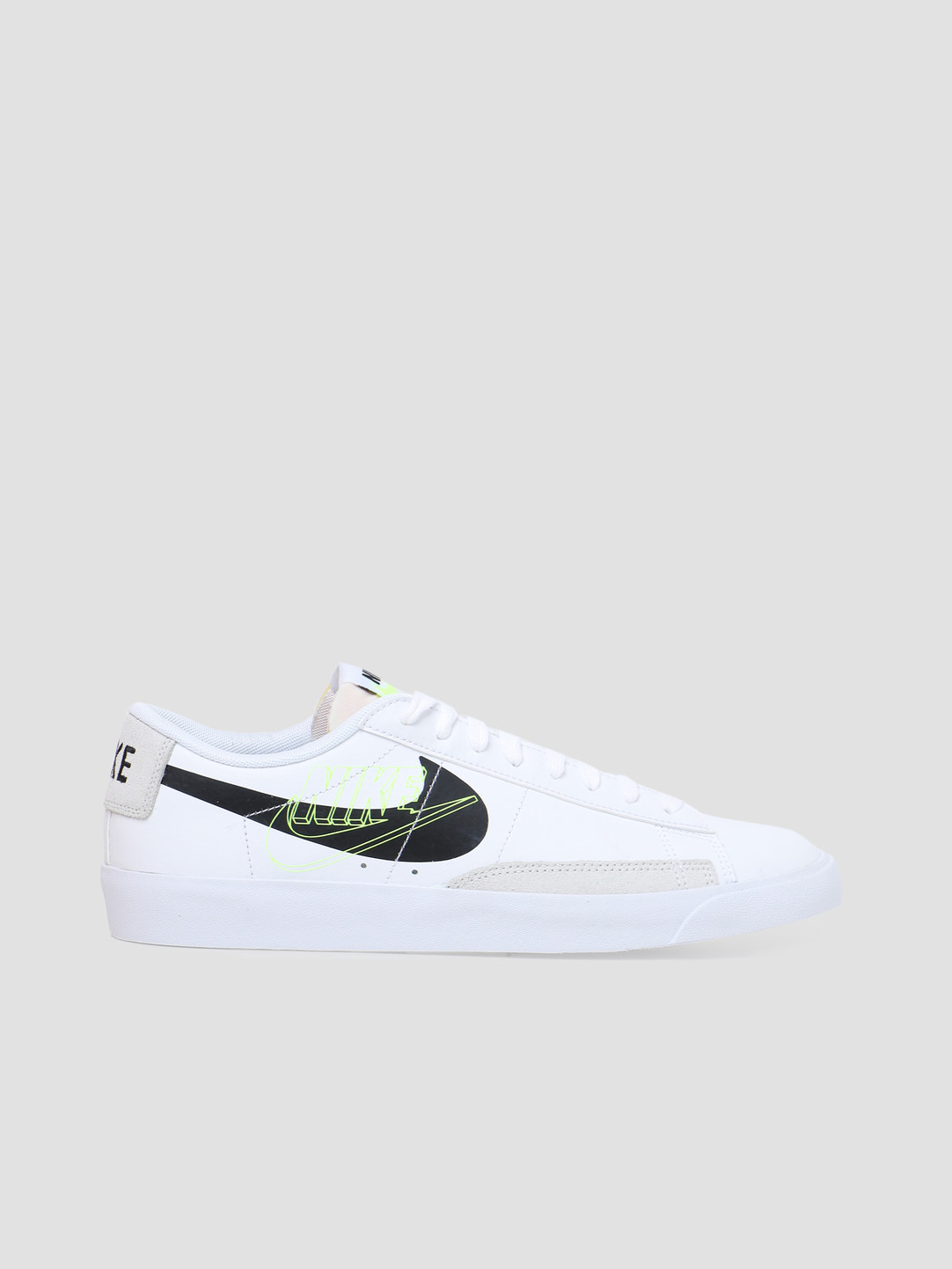 nike blazer black and white low