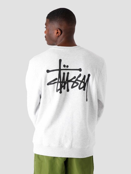 Stussy Basic Stussy Crew Ash Heather 1914649-0062