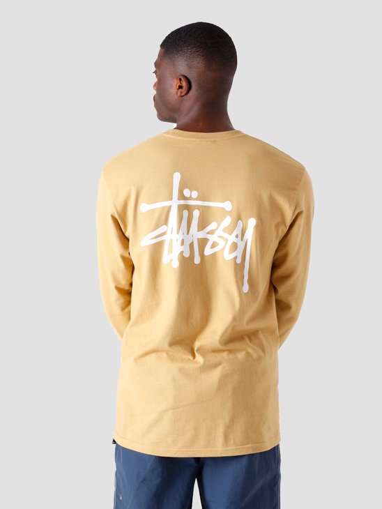 Stussy Basic Stussy Longsleeve T-Shirt Khaki 1994649-1007