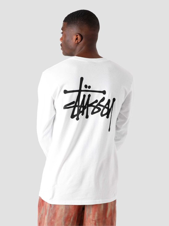 Stussy Basic Stussy Longsleeve T-Shirt White 1994649-1201