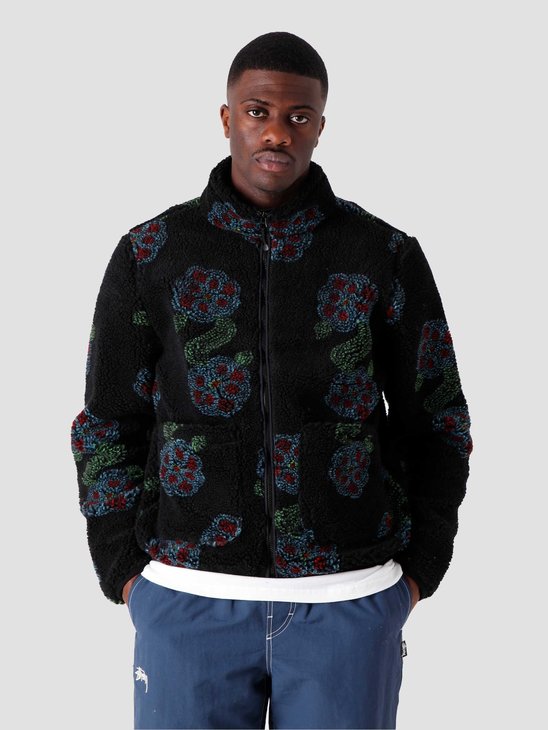 Stussy Flor Sherpa Mock Neck Black 118413-0001
