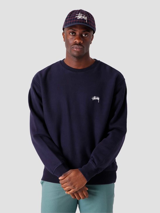 Stussy Stock Logo Crew Navy 118416-0806