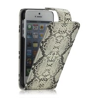 Slangenleer iPhone 5/5S Flip Case licht