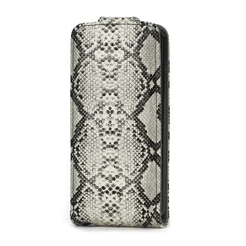 slangenleer iphone 5 5s flip case licht