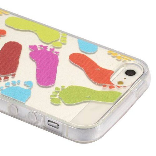 voetprint patroon tpu case voor de iphone 5 5s