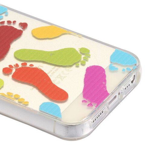 voetprint patroon tpu case voor de iphone 5 5s