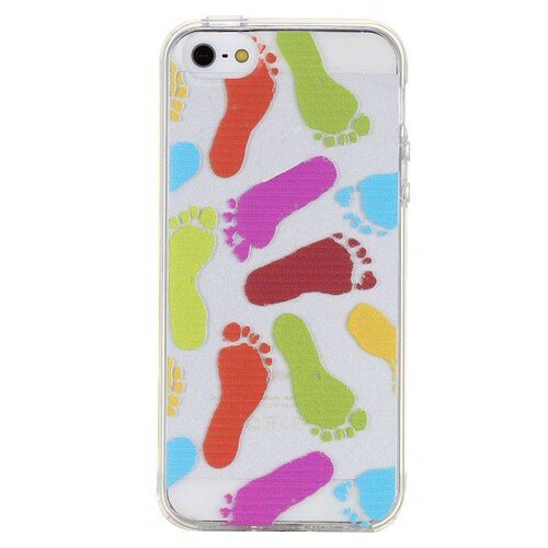 voetprint patroon tpu case voor de iphone 5 5s