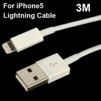 Witte 3M 8 pins kabel voor iPhone 5/Touch 5th/Nano 7