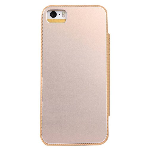 champagne gouden aluminium pu lederen hoesjes voor iphone 5s 5