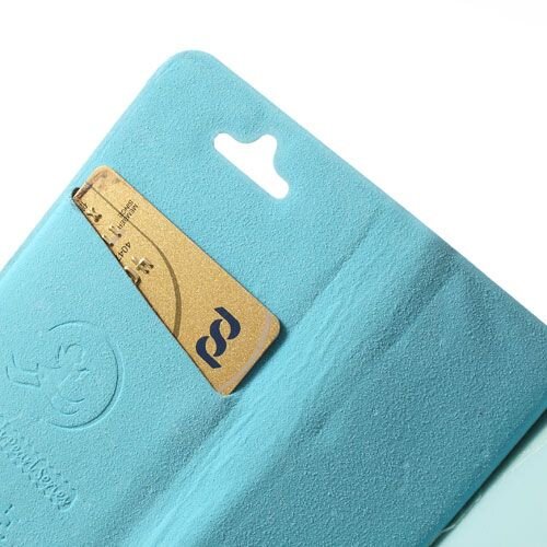 lederen stand case iphone 5 baby blauw