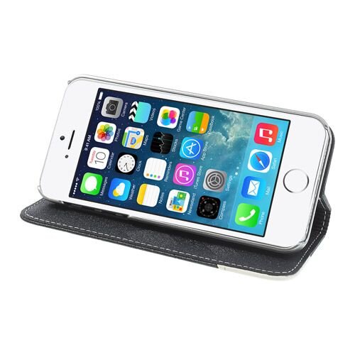 ts case pu leren wallet iphone 5 s se zwart