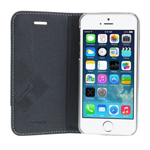 ts case pu leren wallet iphone 5 s se zwart