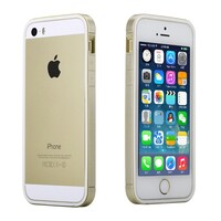 Rock PC + TPU Hybride iPhone 5s 5 bumper Wit / Goud
