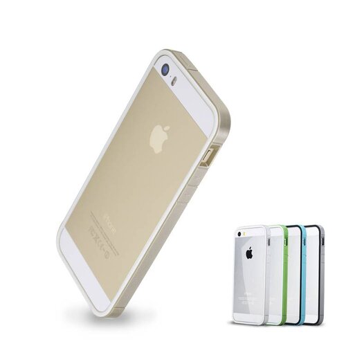 Rock rock pc tpu hybride iphone 5s 5 wit goud