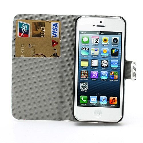 pu leren wallet iphone 5 s se zebra print